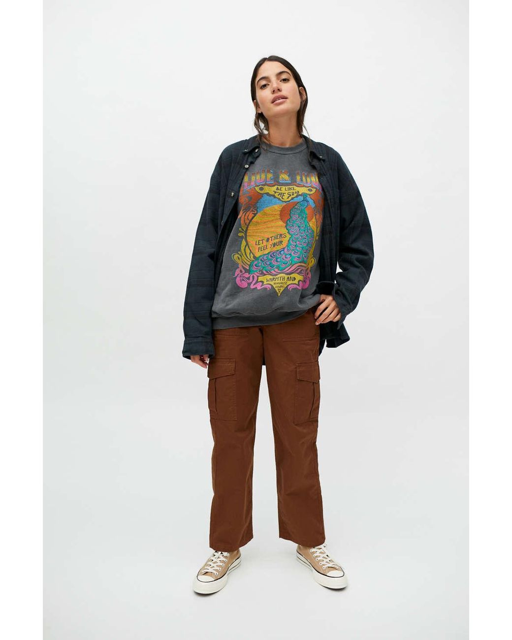Project Social T Live u0026 Love Graphic Sweatshirt in Black | Lyst