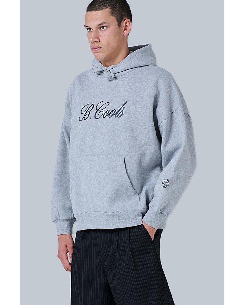 B.Cools Gray B. Cools Scribe 2 Hoodie for men