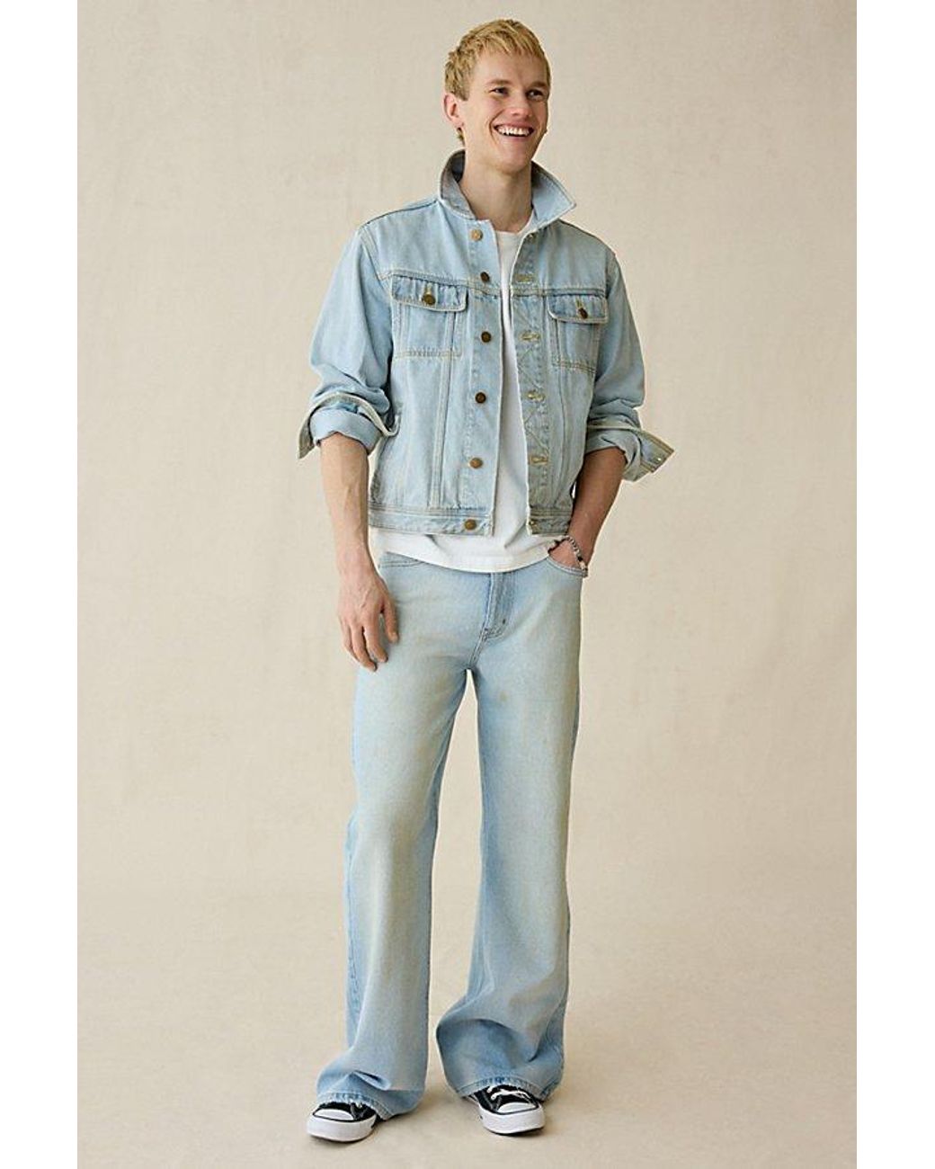 BDG Blue Slacker Relaxed Flare Jeans for men