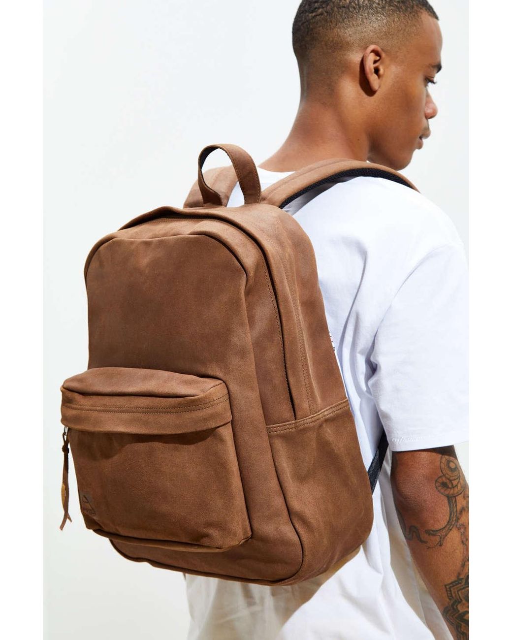 Jansport leather backpack sales