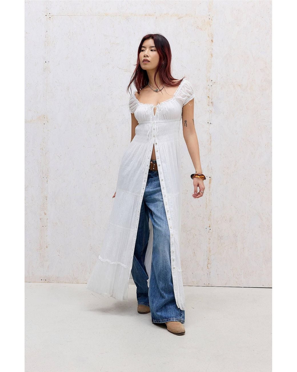 Kimchi Blue Natural Samira Prairie Maxi Dress