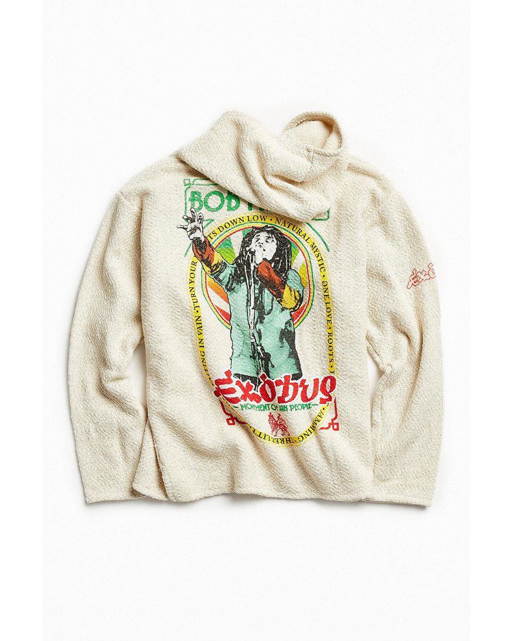 Urban Outfitters Bob Marley Exodus 40 Woven Hoodie Sweatshirt for