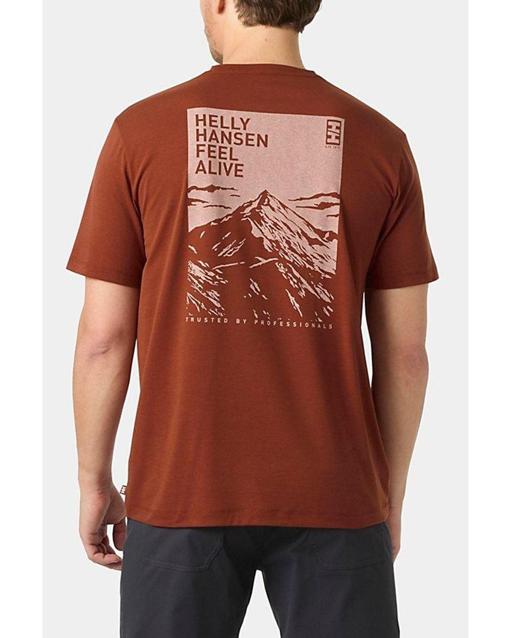 Helly Hansen Red Skog Graphic Tee for men