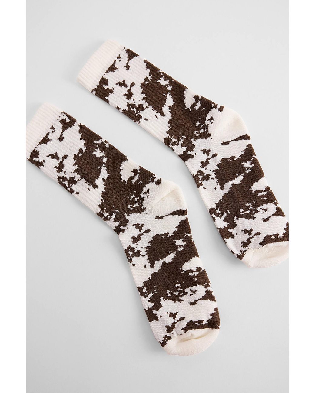 Urban Outfitters White Uo Cow Print Socks for men