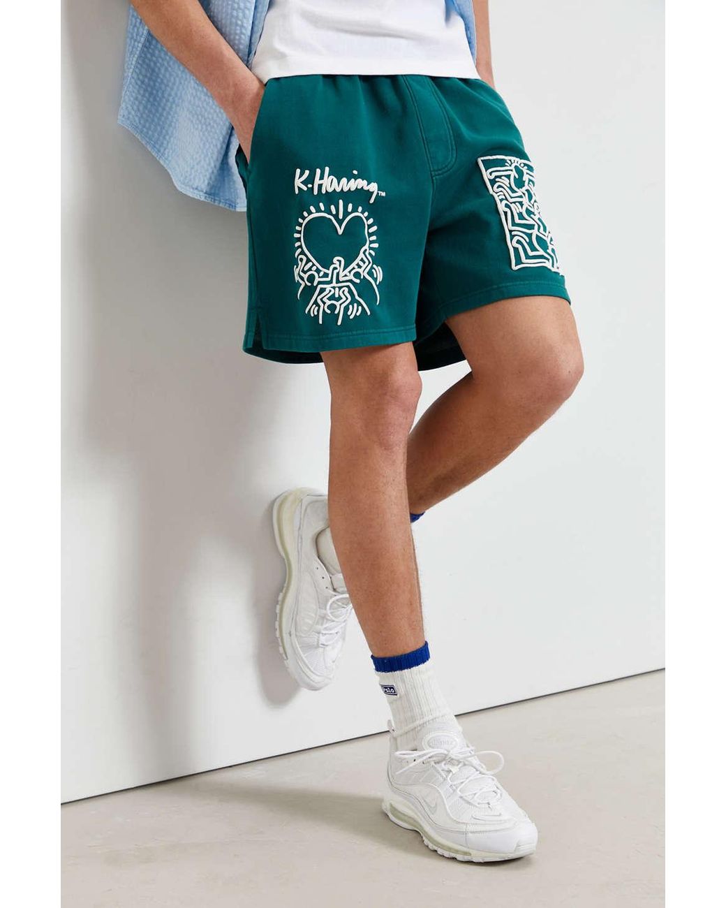 Urban Outfitters Keith Haring Men In Motion Sweatshort in Green for Men Lyst Canada