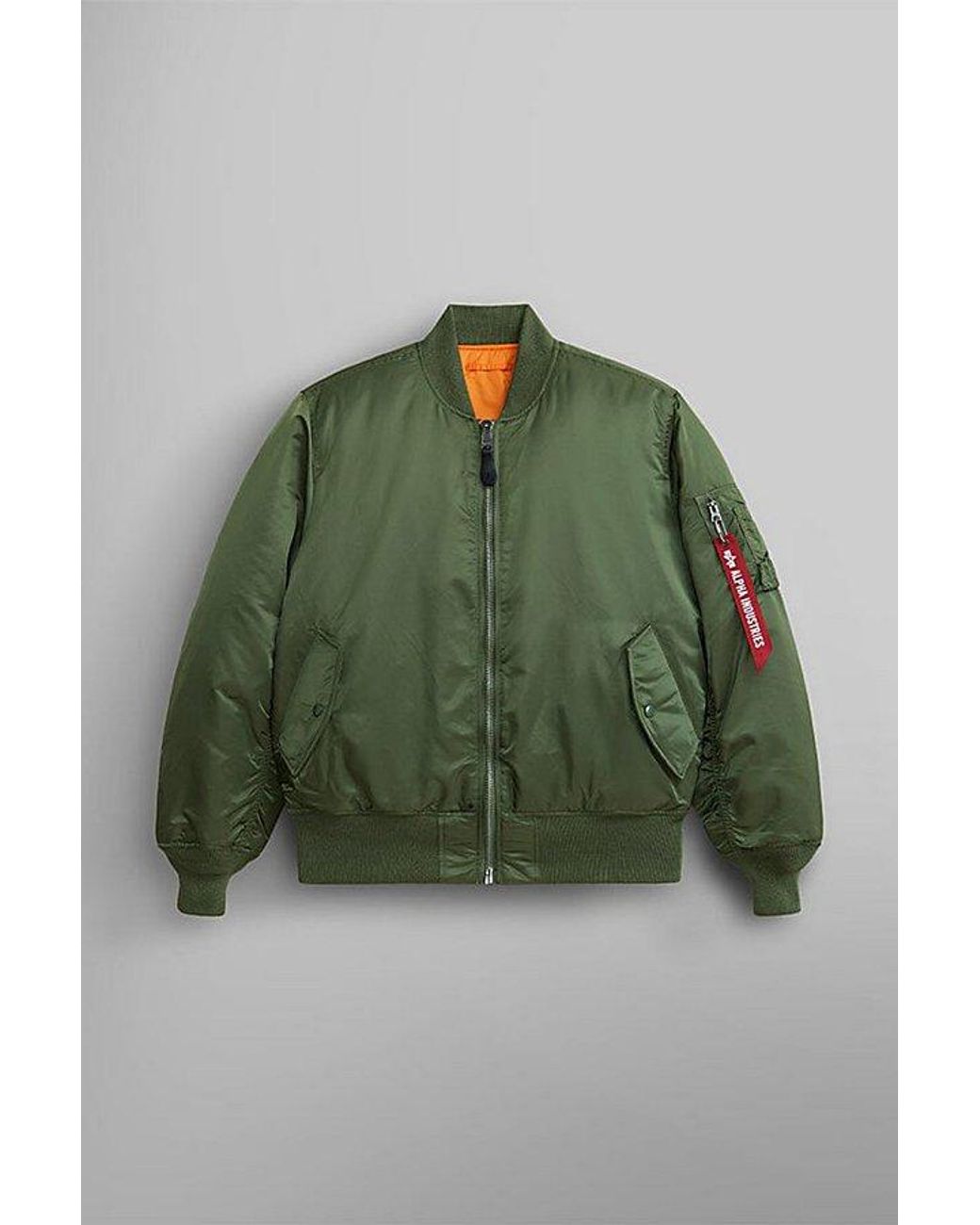 Alpha Industries Green Alpha Ma-1 Flight Jacket for men