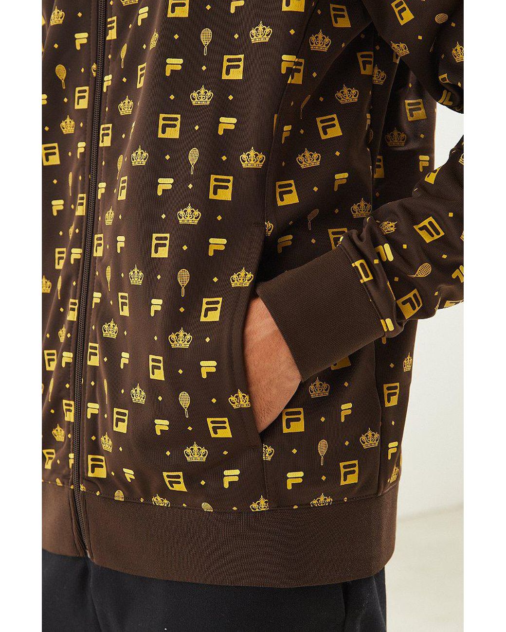 Fila Fila + Uo Monogram Track Jacket in Brown for Men | Lyst