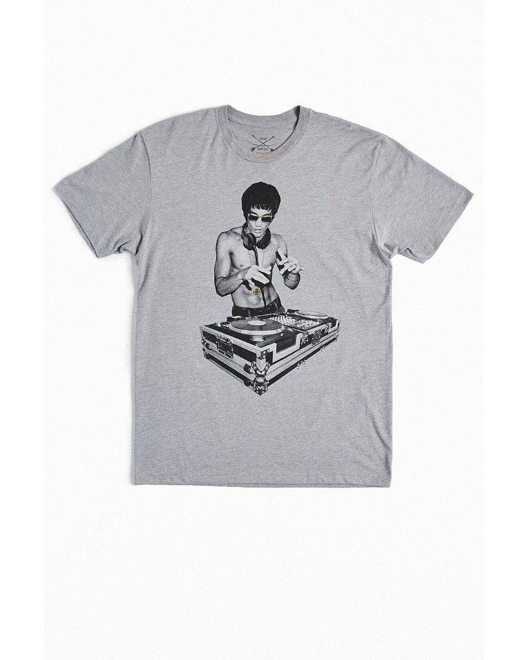 Urban Outfitters Bruce Lee Dj Tee in Gray for Men | Lyst