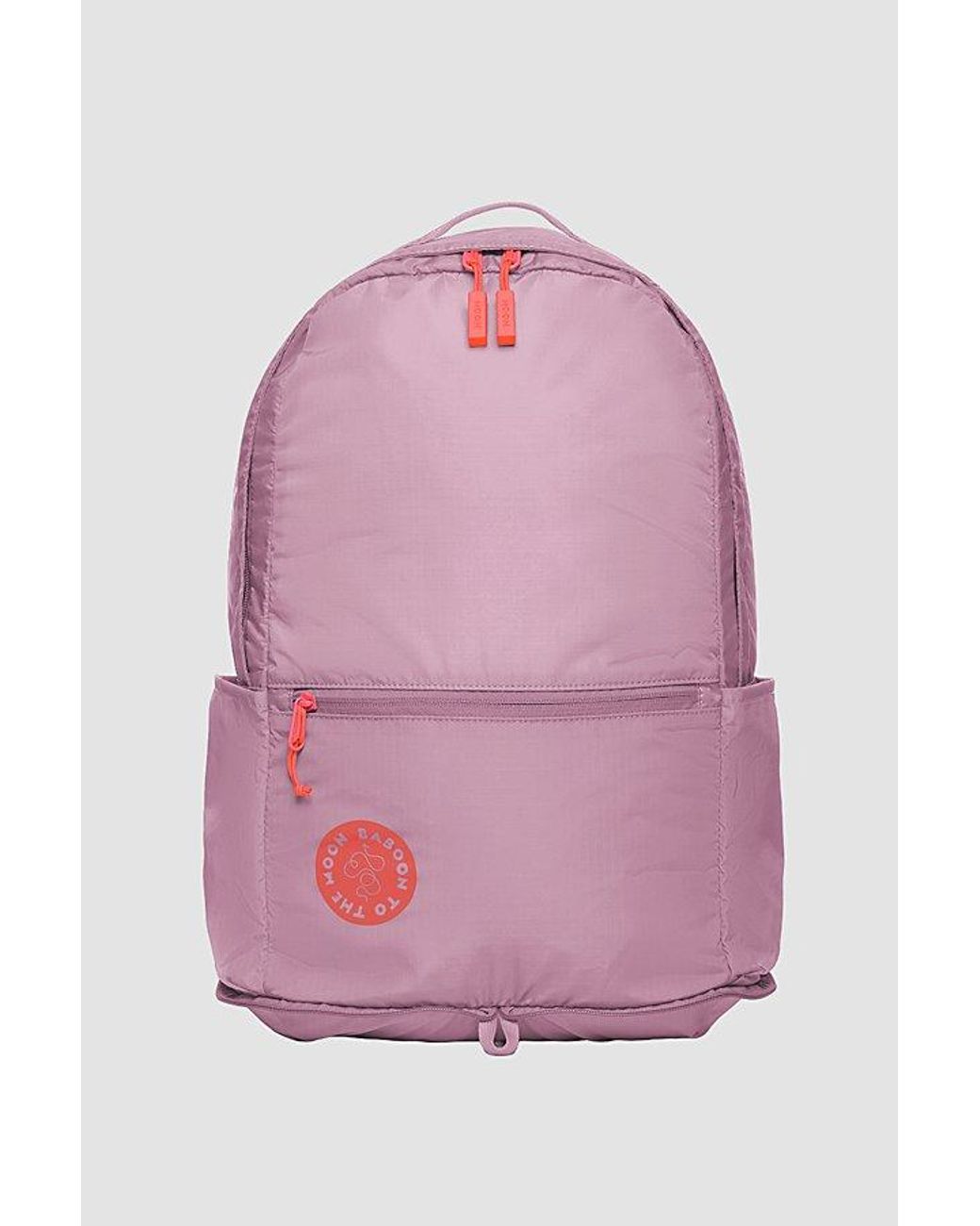 BABOON TO THE MOON Pink Packable Backpack