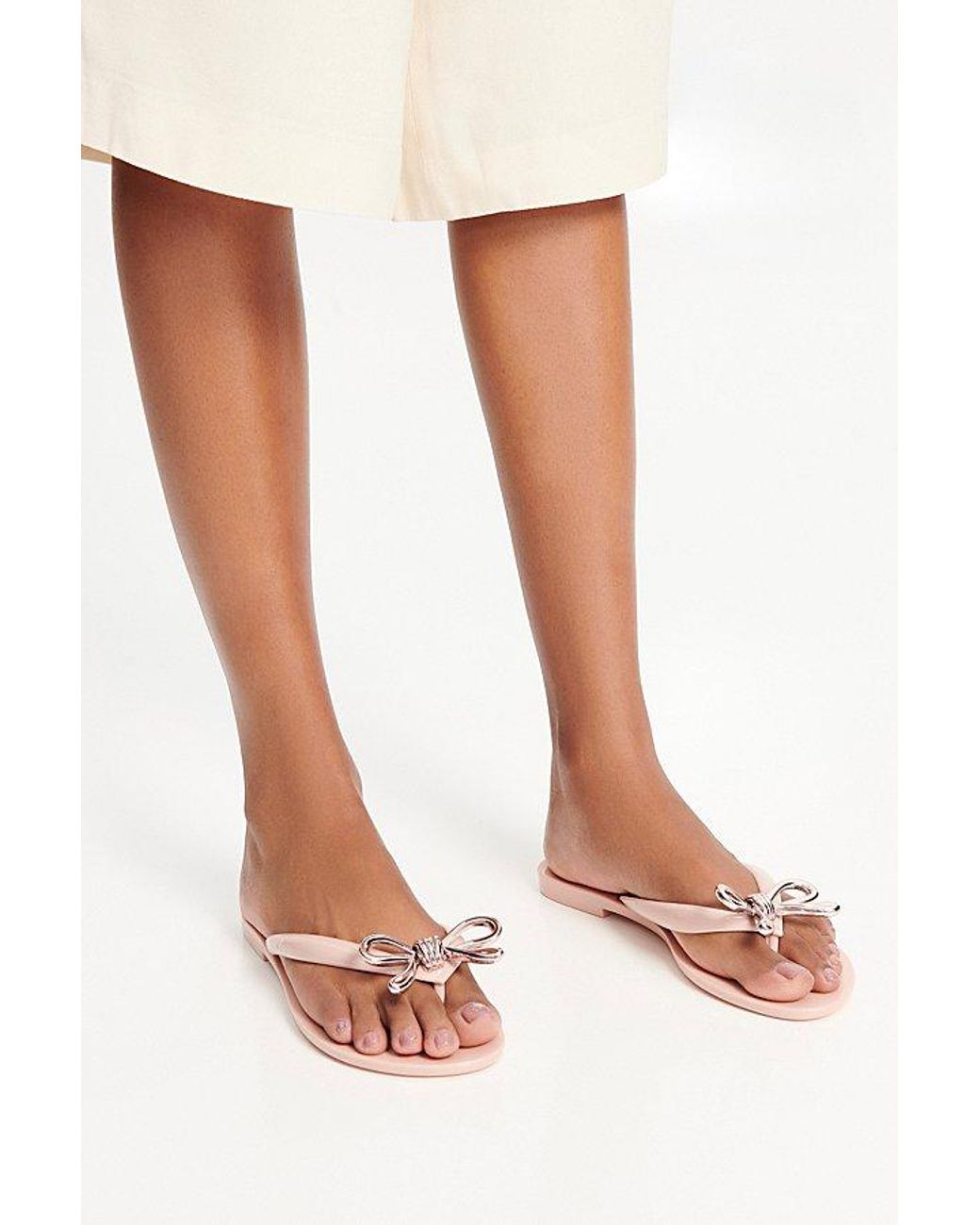 Melissa White Harmonic Iris Bow Jelly Sandals