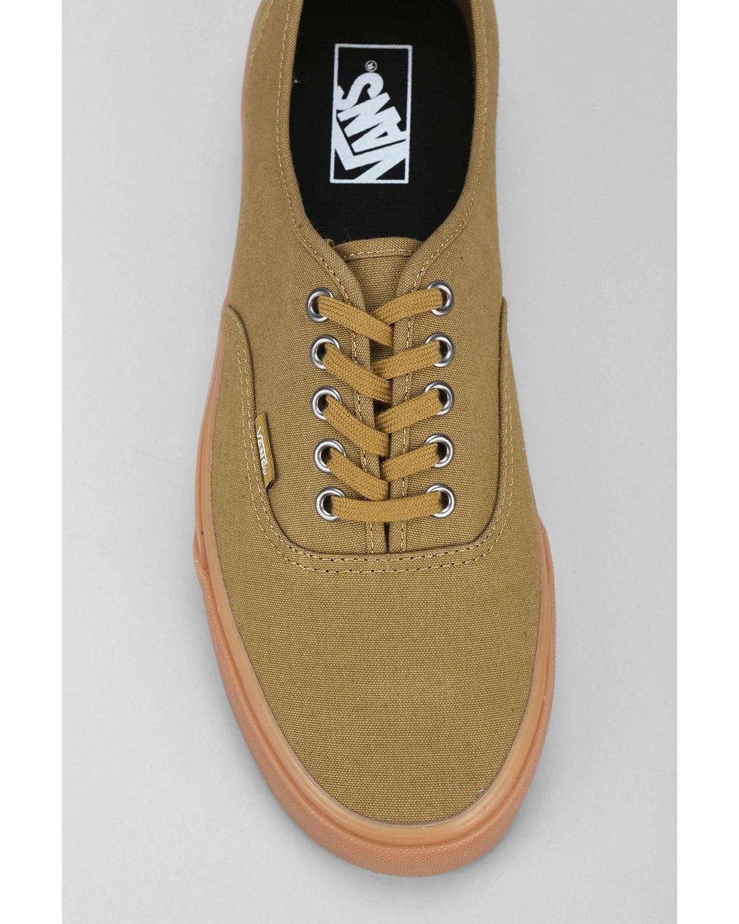 Vans Canvas Authentic Gum Sole Sneaker in Light Brown (Brown) for Men | Lyst