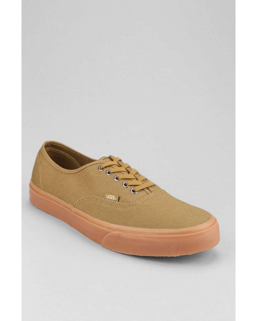 Vans Canvas Authentic Gum Sole Sneaker in Light Brown (Brown) for Men | Lyst