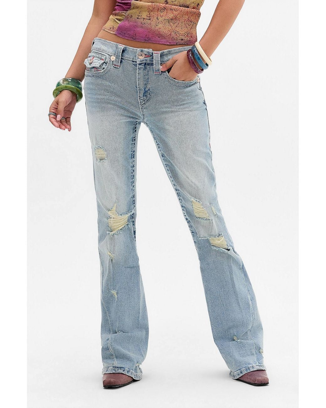 True Religion Blue Joey Big T Flared Jeans