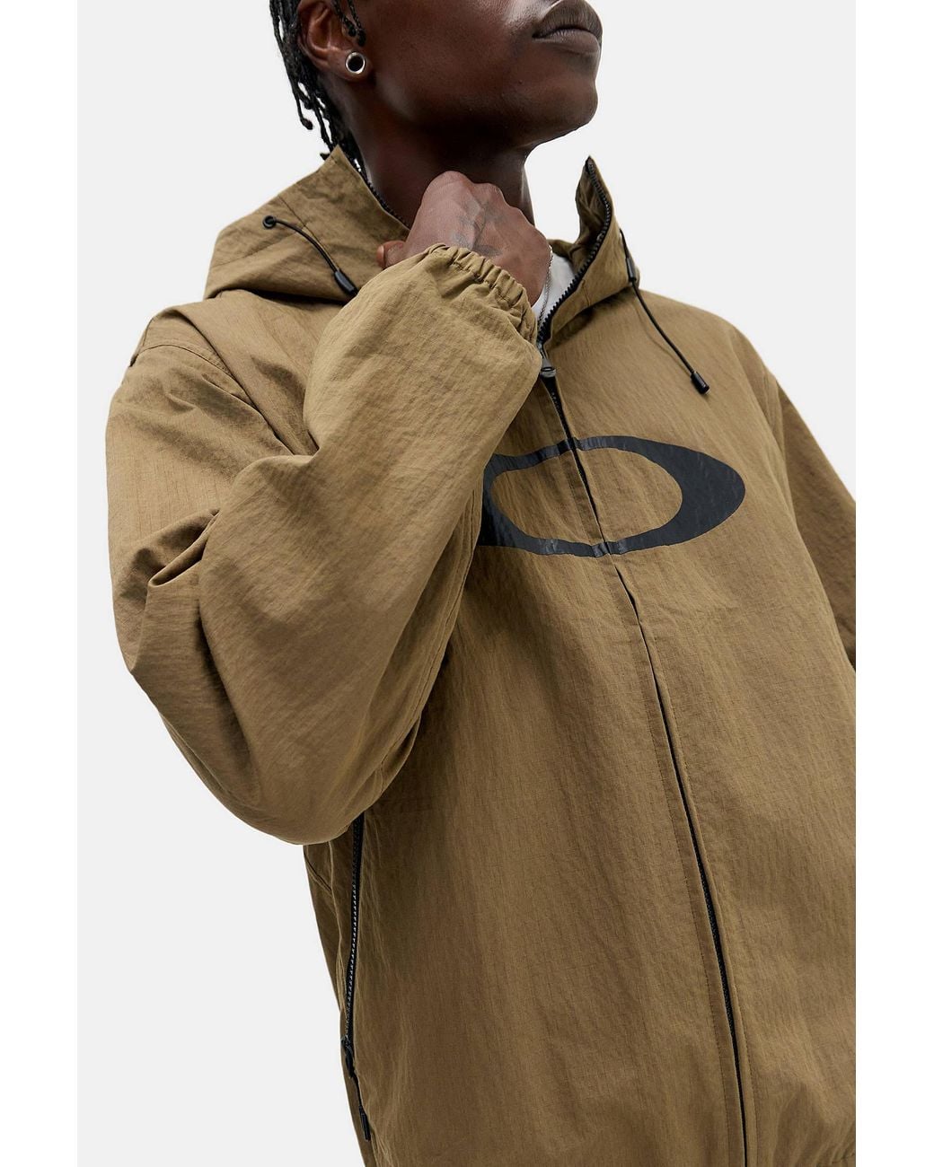 Oakley Green Uo Exclusive Deep Olive Ripstop Jacket Medium At Urban Outfitters for men
