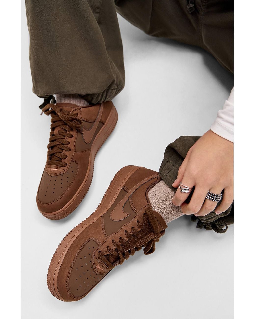 Adidas Nike Brown Air Force 1 Trainers