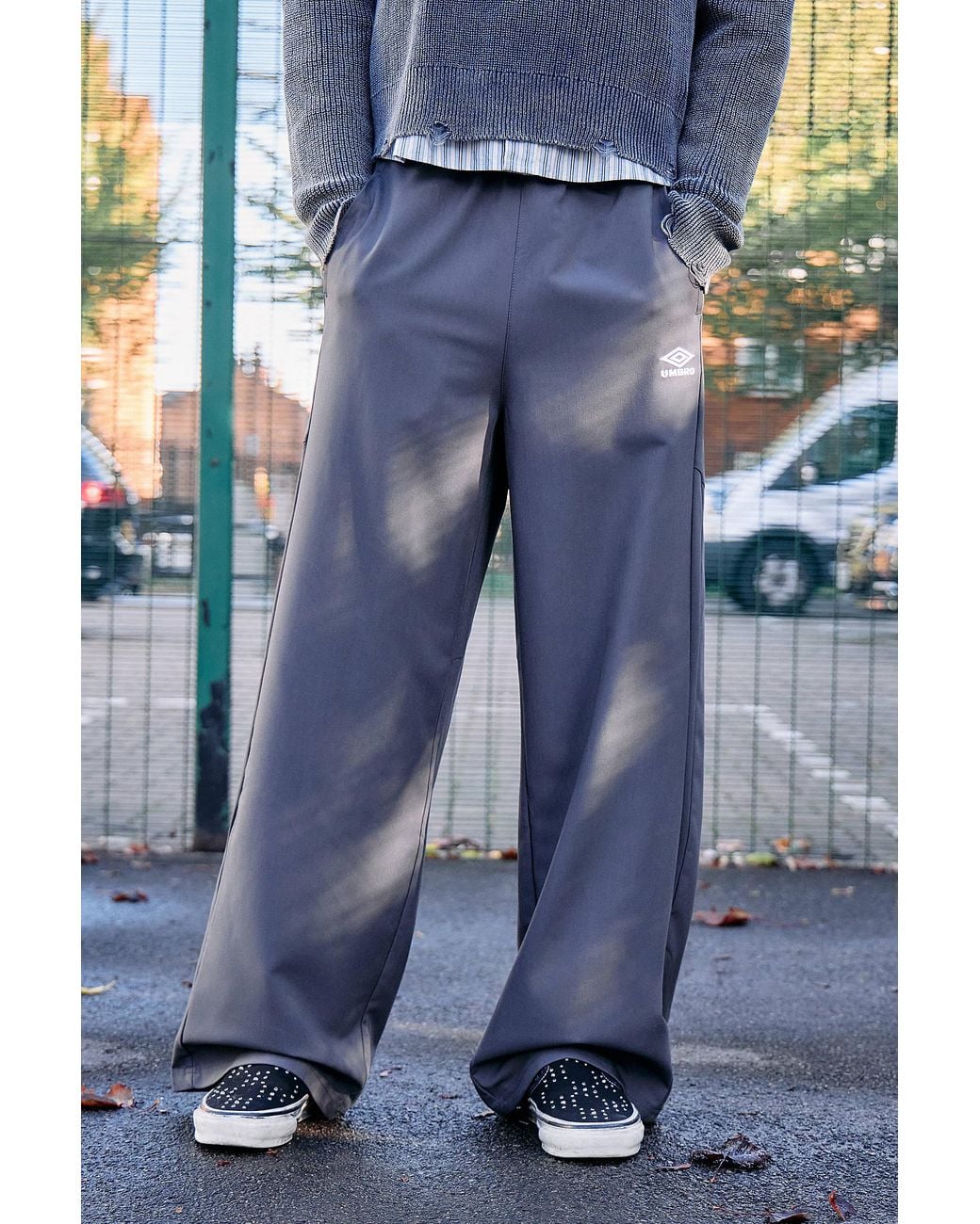 Umbro Blue Uo Exclusive Grey Panel Trousers for men