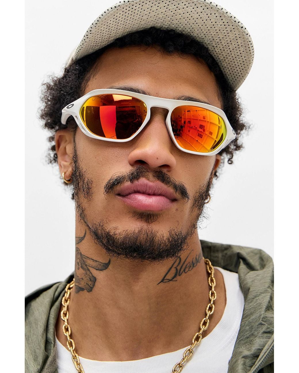 Oakley Black Matte Mist Cage Jacket Sunglasses for men