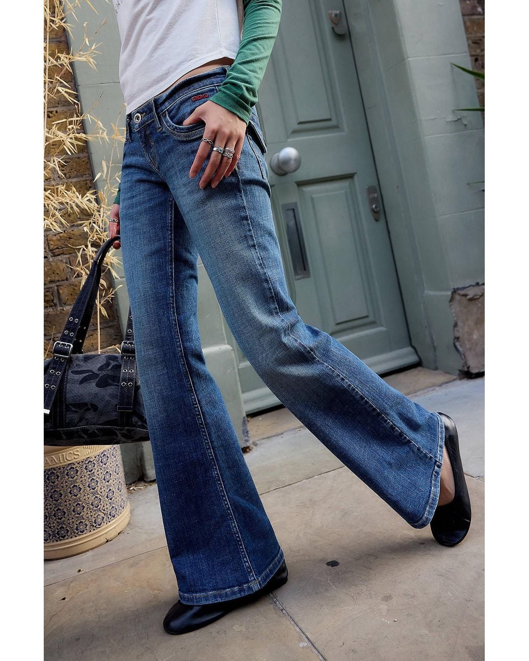 BDG Blue Miko Low Rise Skinny Bootcut Jeans