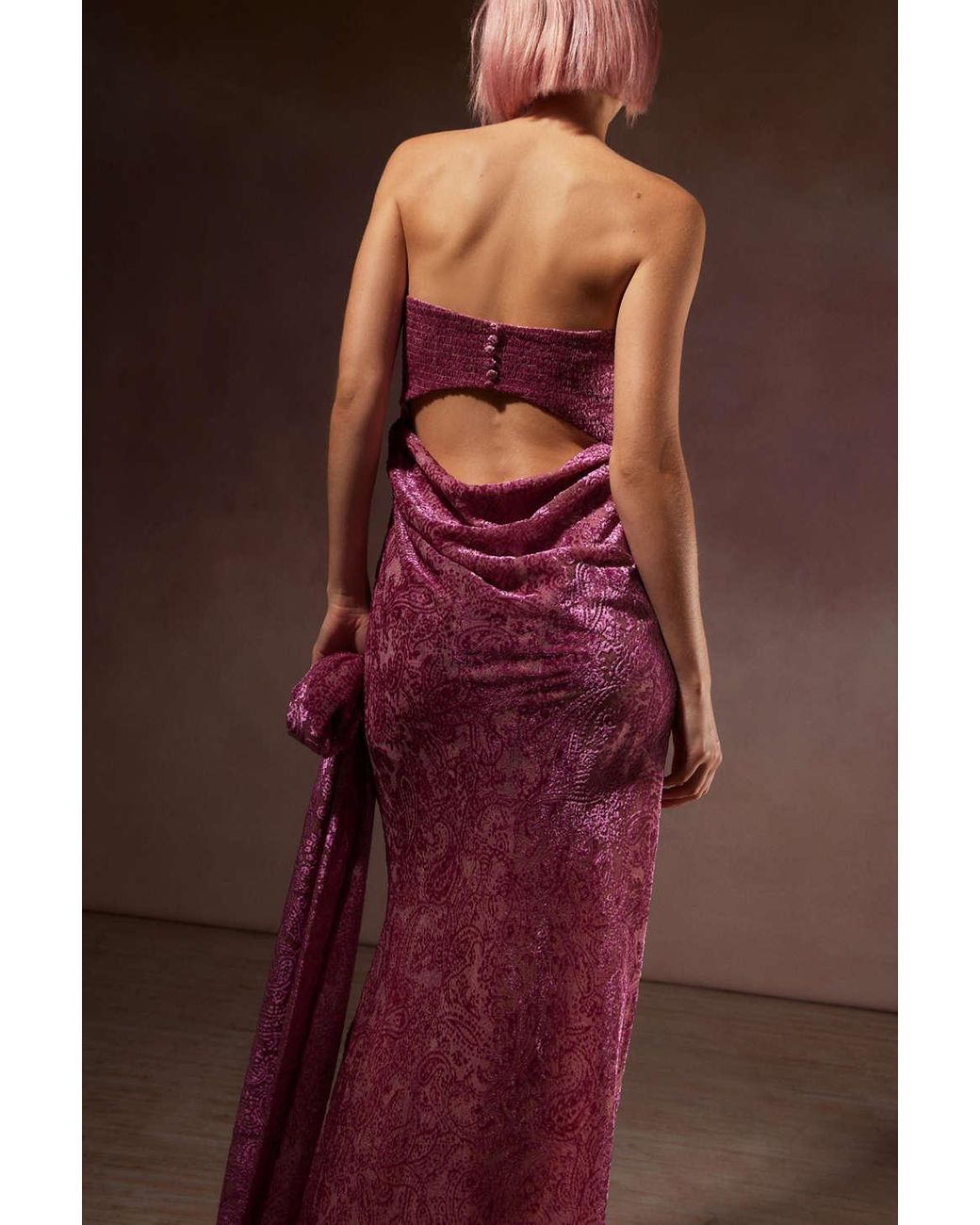 For Love & Lemons Francesca Paisley Maxi Dress & Scarf Set In Violet,at  Urban Outfitters in Red | Lyst