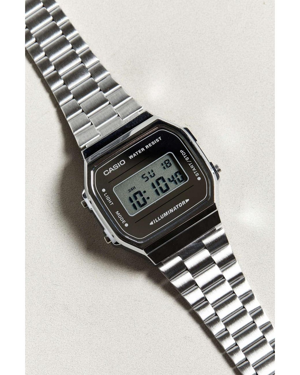 G-Shock Casio Vintage Silver Digital Watch in Metallic for Men | Lyst Canada