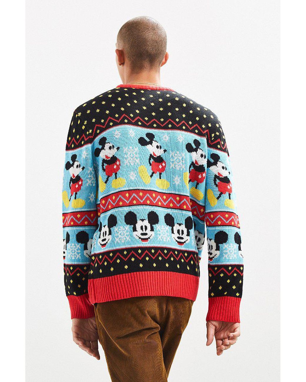 Urban Outfitters Mickey Mouse Fair Isle Sweater in Blue for Men Lyst