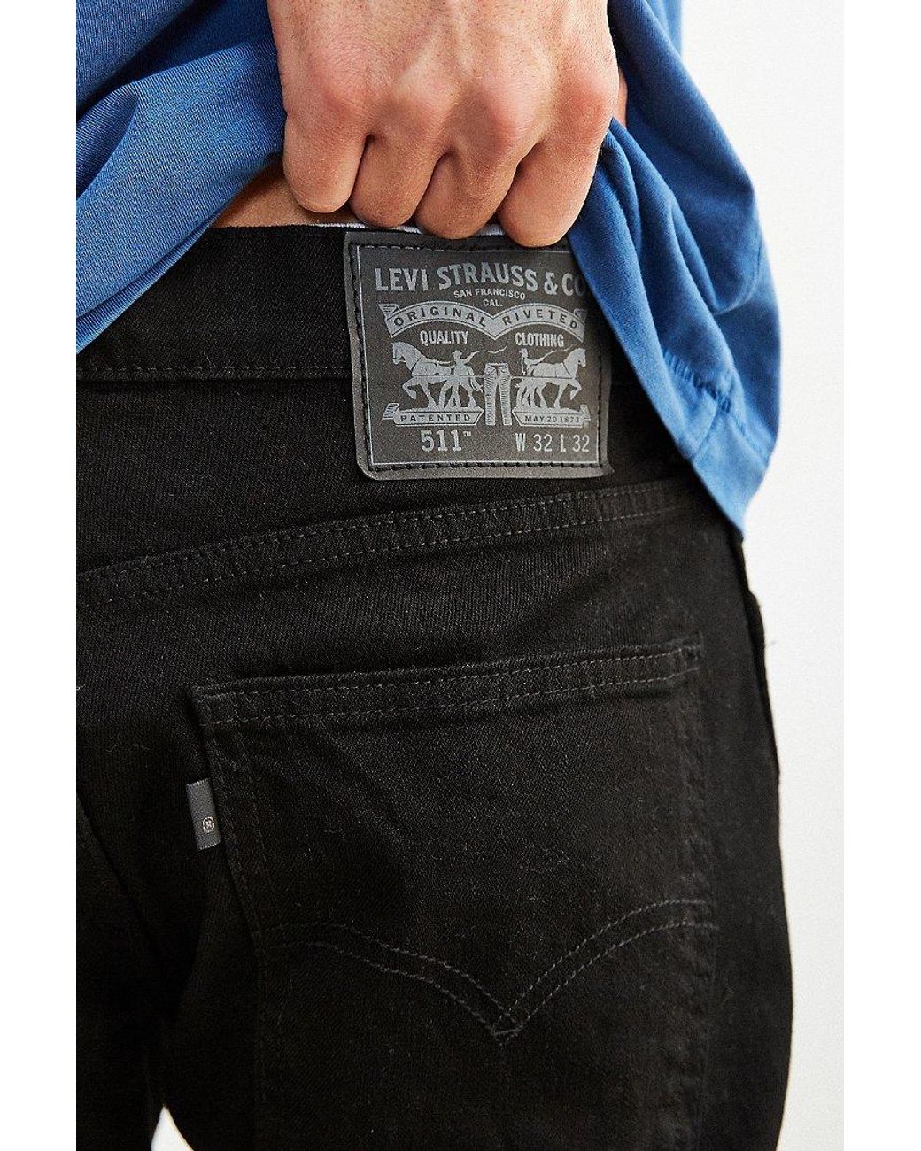 Levi's 511 Black Stretch 3d Slim Jean for Men | Lyst