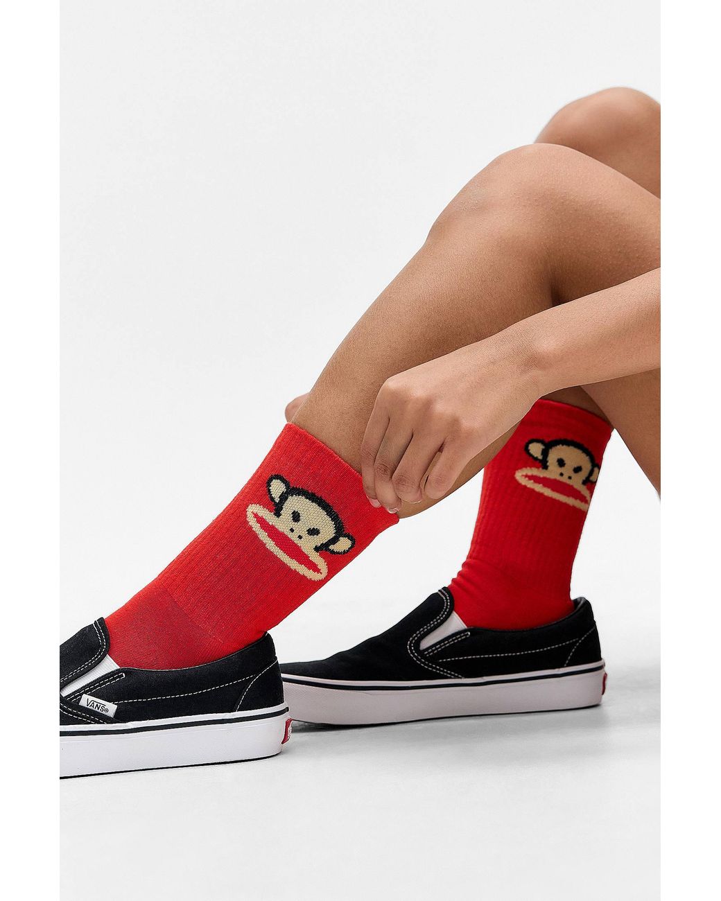 Paul Frank Red Logo Socks