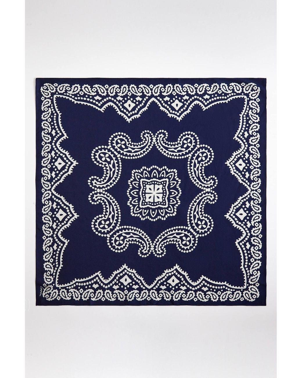 Urban Outfitters Blue Uo Navy Bandana Print Scarf for men