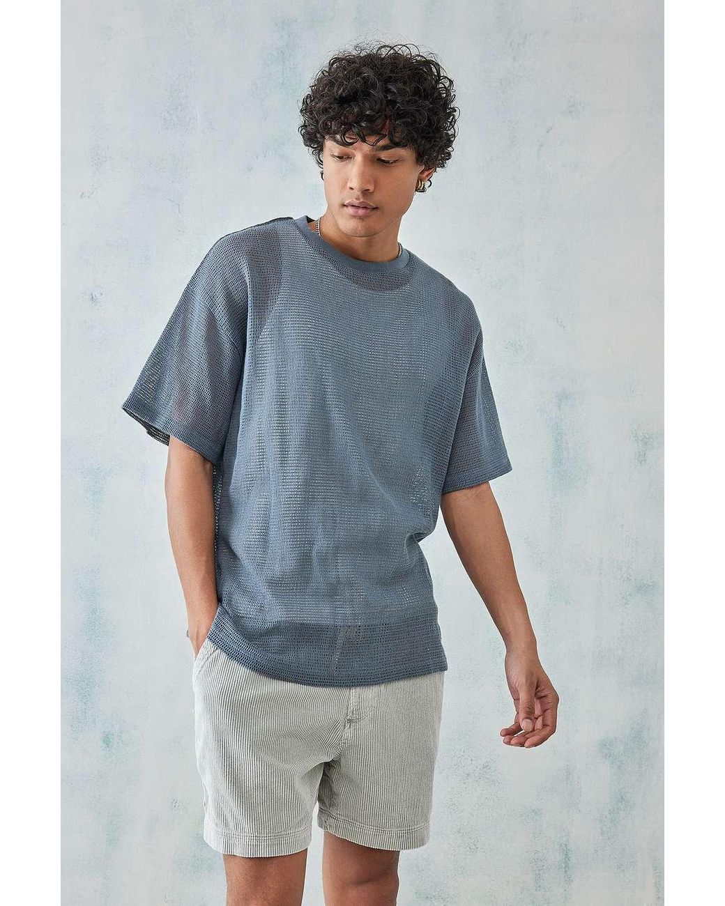 BDG Ice Blue Corduroy Shorts for Men Lyst UK