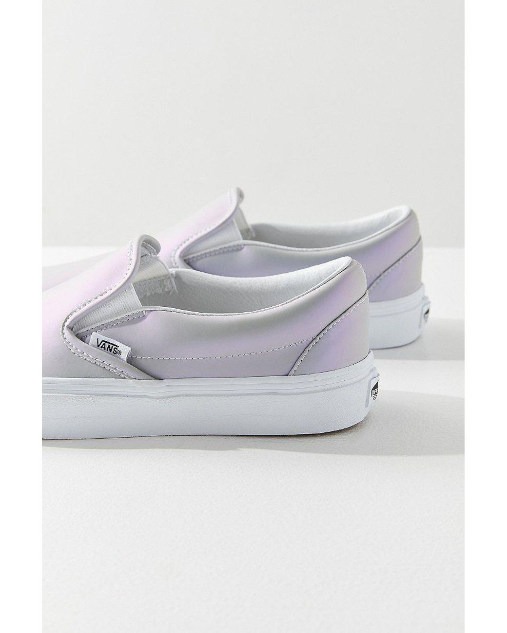 Vans Vans Iridescent Classic Slip-on Sneaker in White | Lyst