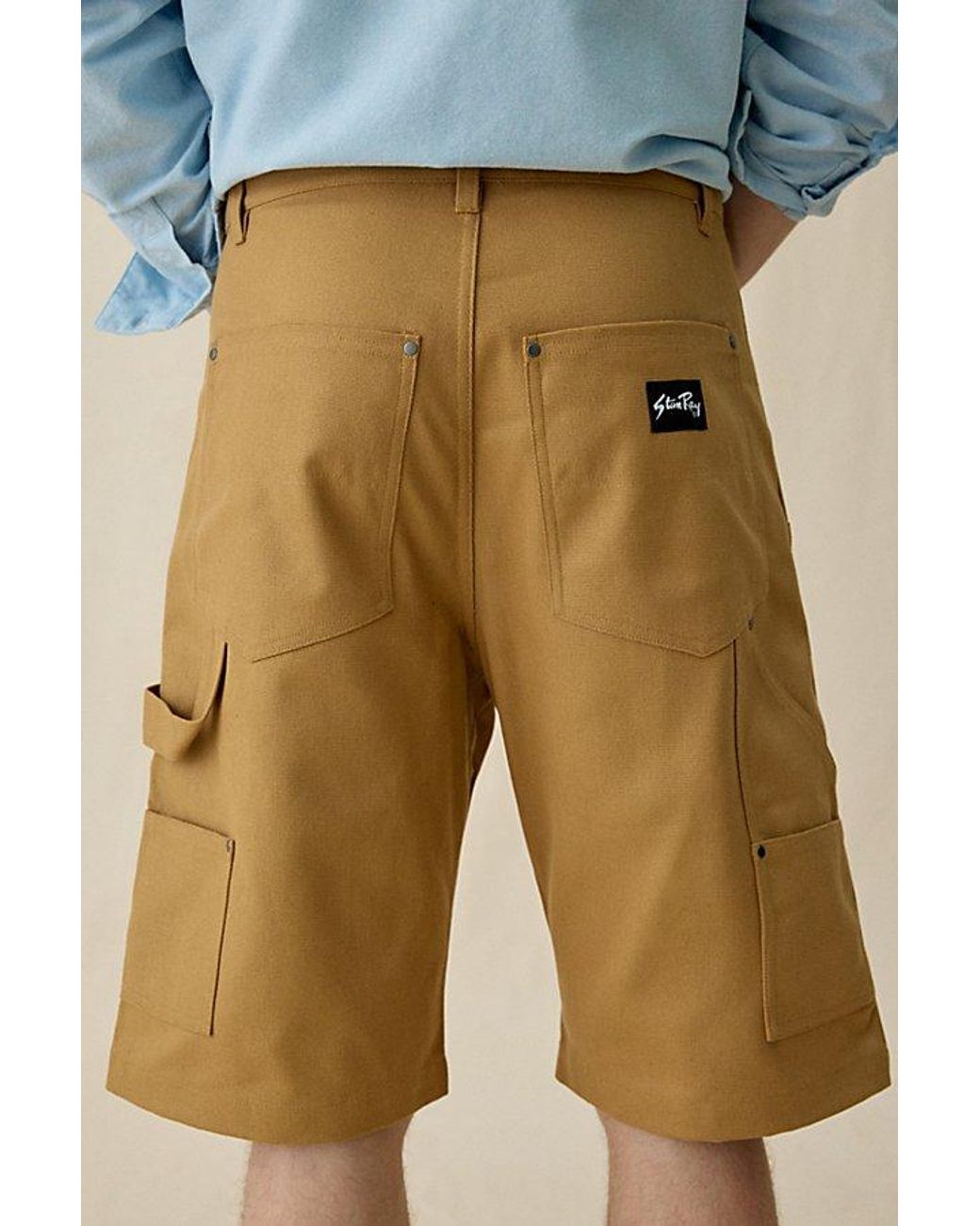 Stan Ray Blue Double Knee Shorts for men