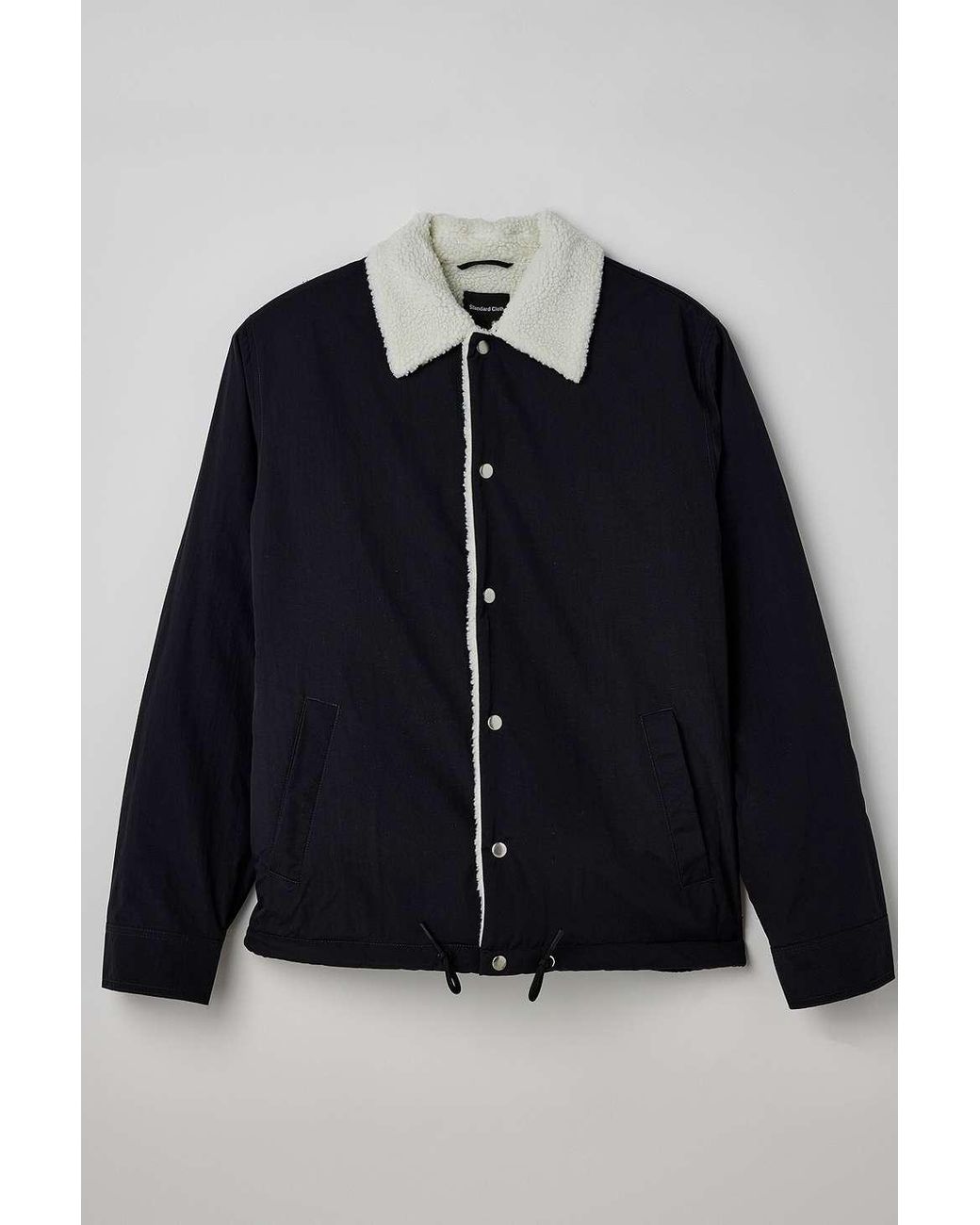 Standard Cloth Sherpa lined Coach Jacket in Blue for Men Lyst UK