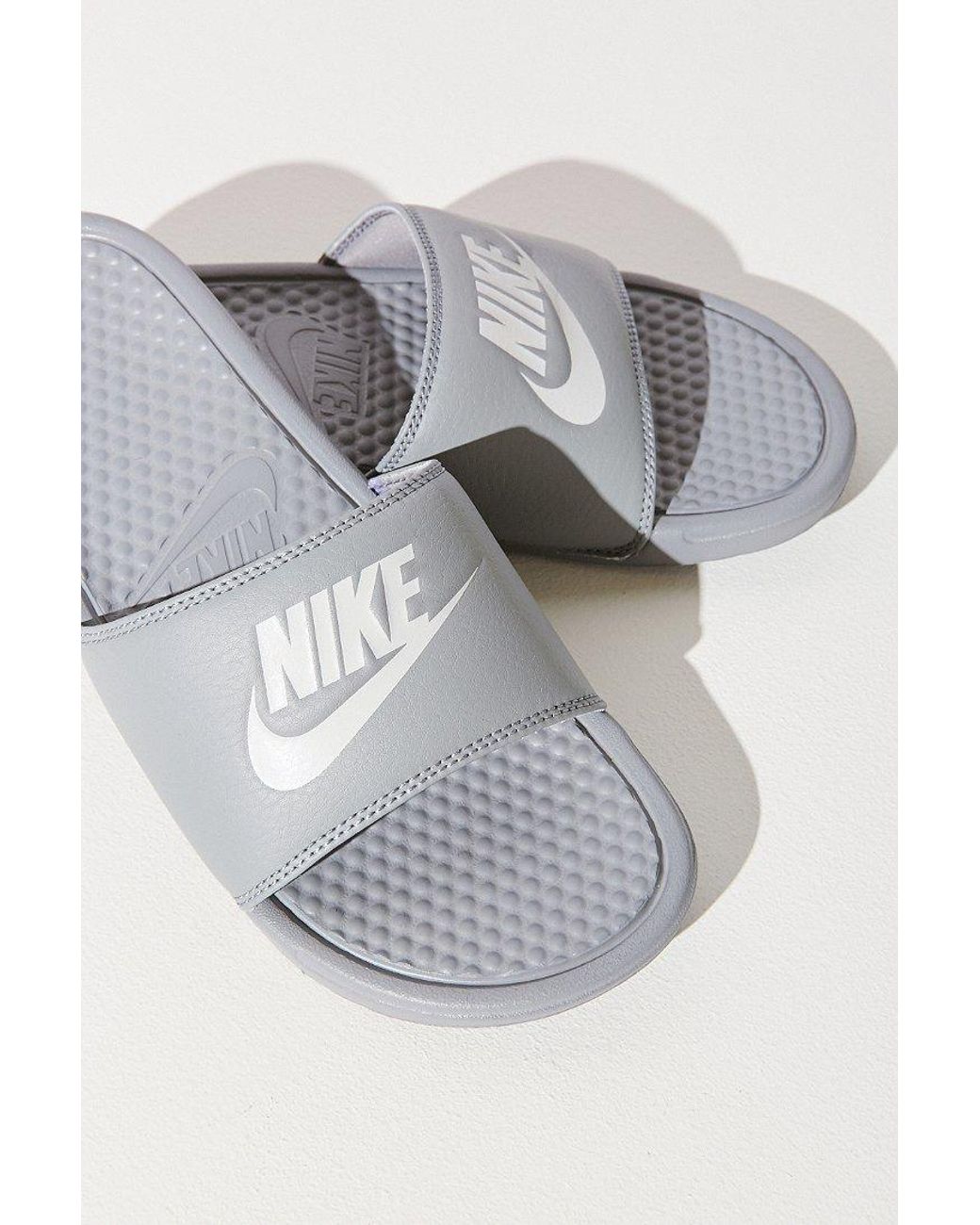 Nike Benassi Jdi Slide in Grey (Gray) | Lyst