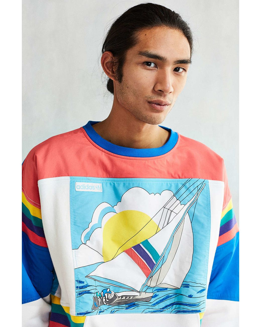 si ambición semilla adidas Originals Sailing Graphic Crew Neck Sweatshirt for Men | Lyst