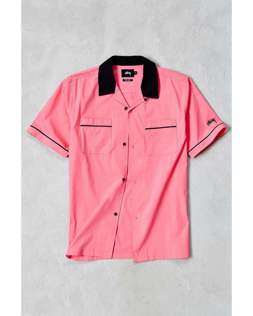 【希少】Stussy Laguna Bowling Shirtライトピンク M Stussy Short-sleeve Bowling Shirt in Pink for Men | Lyst