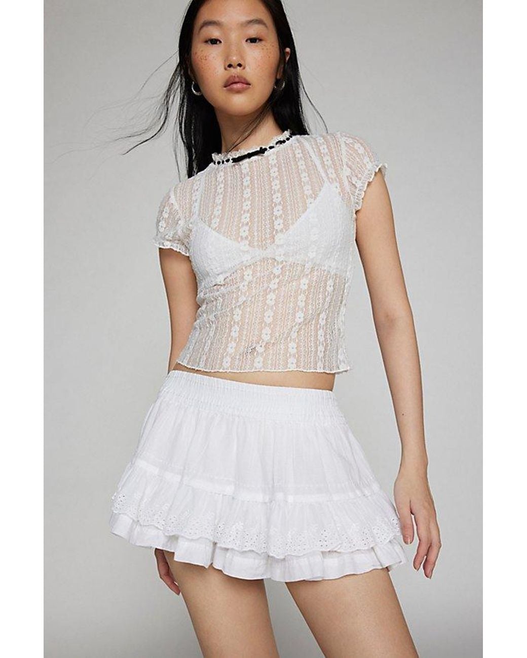 julia tiered ruffle mini dress Urban Outfitters Julia Tiered Ruffle Black