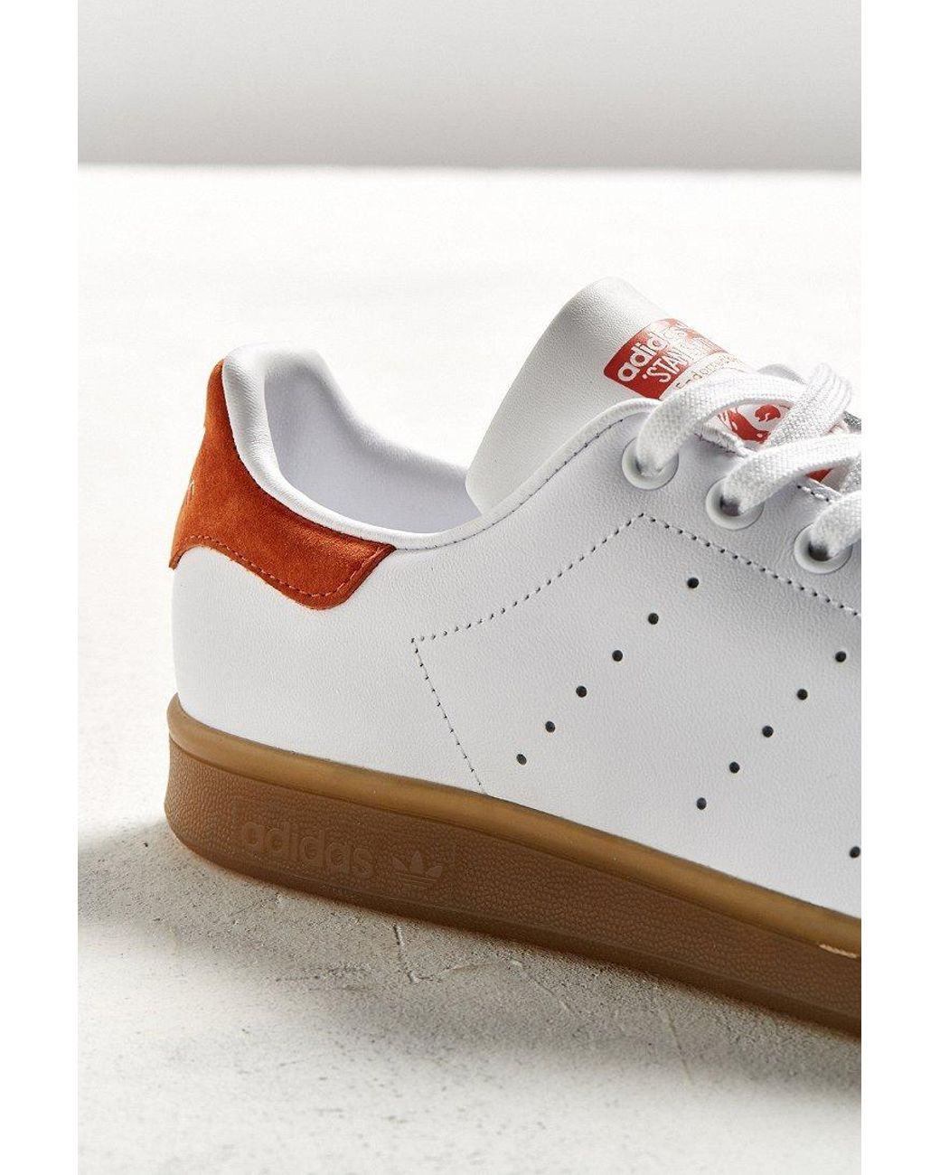 adidas Originals Leather Stan Smith Gum Sole Sneaker in White for Men | Lyst