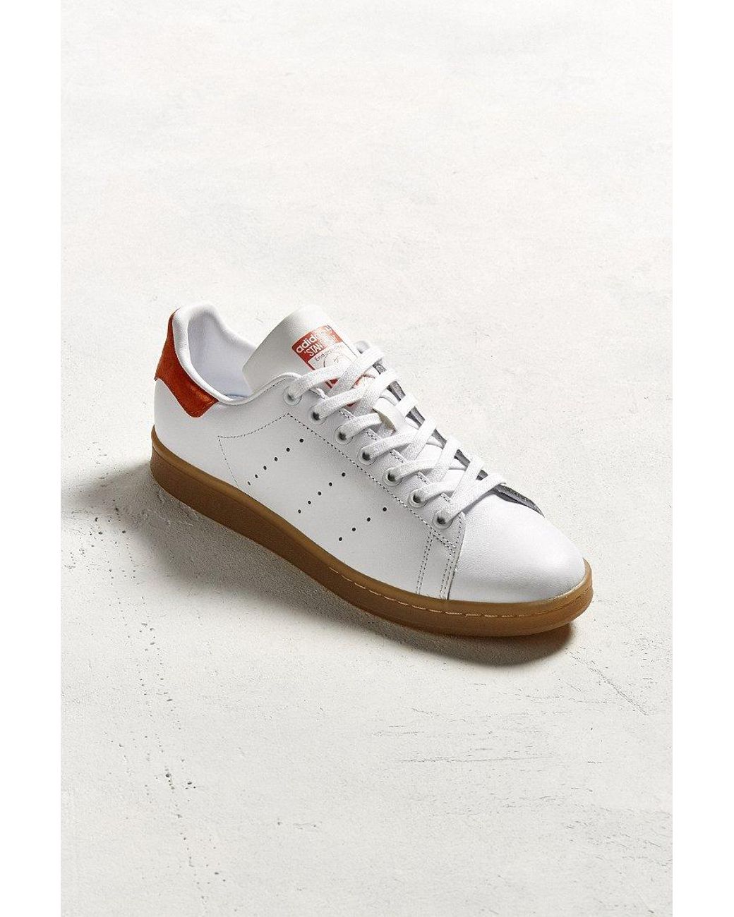 adidas Originals Leather Stan Smith Gum Sole Sneaker in White for Men | Lyst