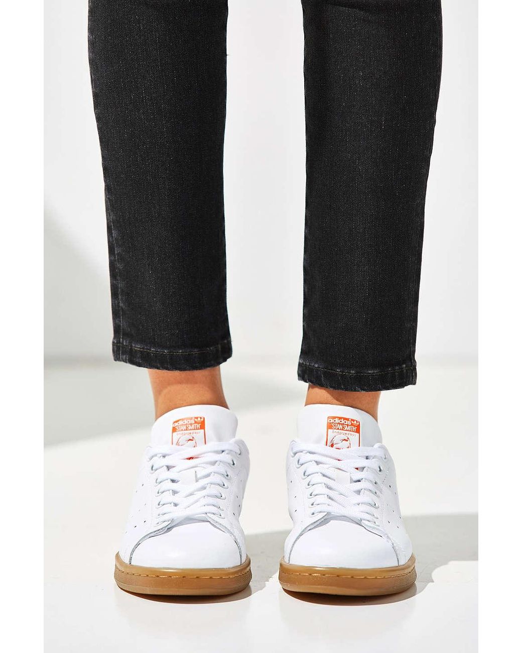 adidas Originals Originals Stan Smith Gum Sole Sneaker in Orange | Lyst