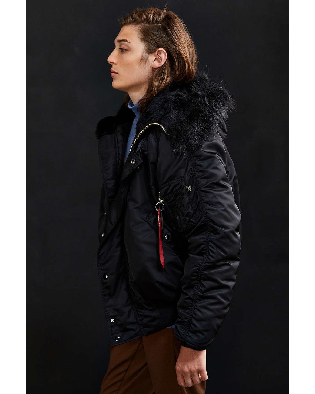 Alpha Industries N-2b Short Waist Parka Jacket in Black | Lyst