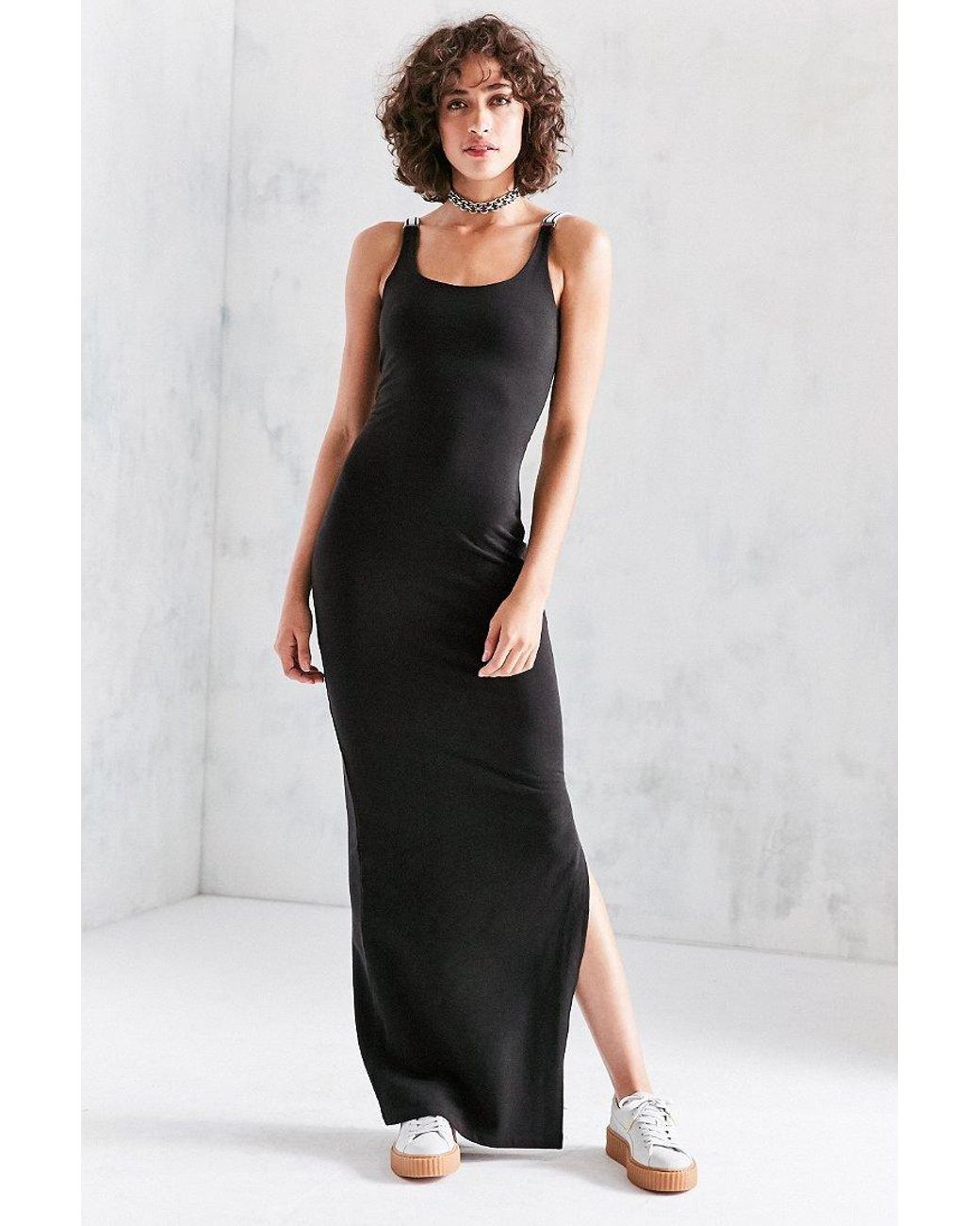 PUMA Fenty By Rihanna Column Maxi Dress in Black Lyst