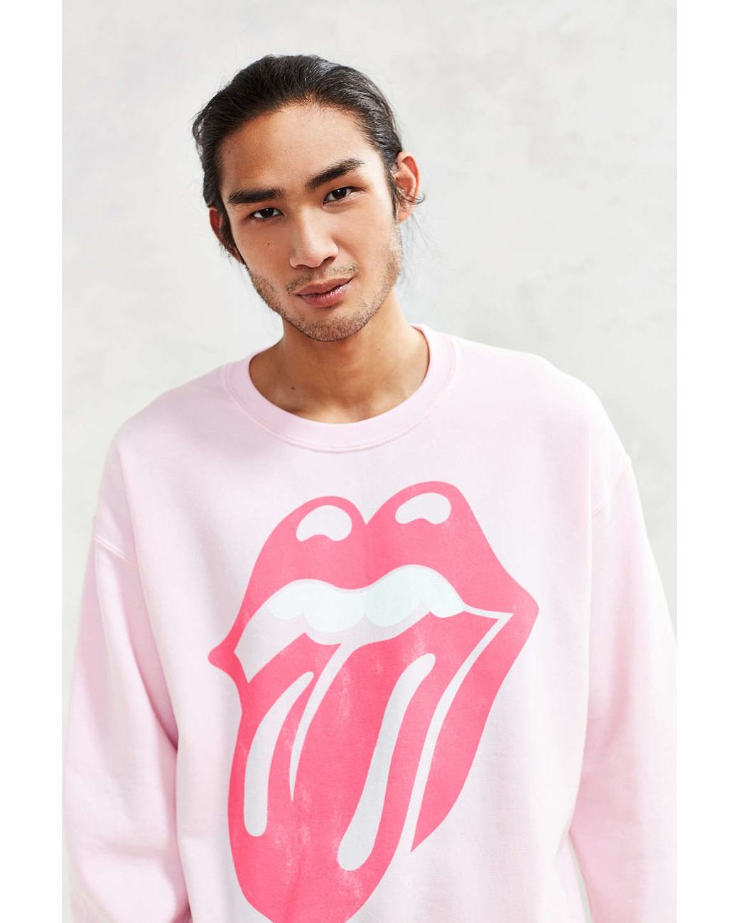 Urban Outfitters Rolling Fleece Crew Neck Sweatshirt in Pink for Lyst