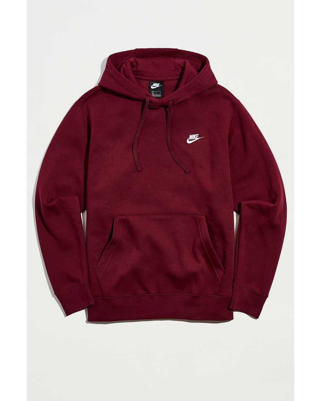 Nike Sportswear Club Fleece Hoodie Sweatshirt in Maroon (Red) for Men | Lyst