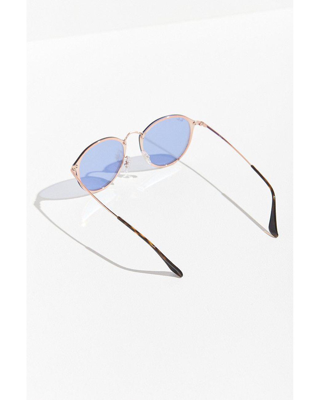 Ray-Ban Blaze Round Sunglasses in Blue | Lyst