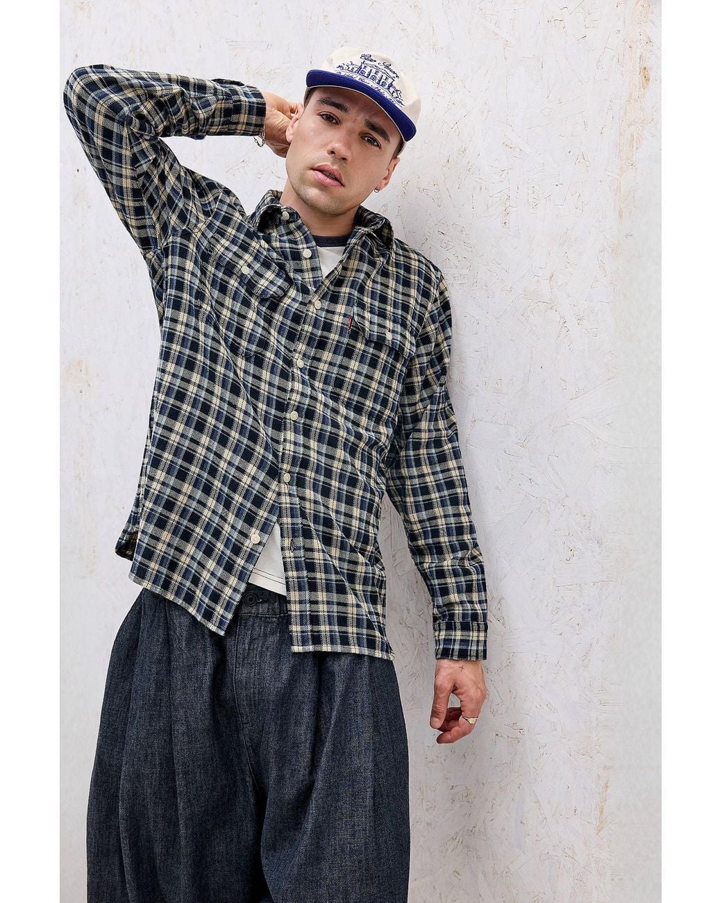 Levi's Gray Blue Jackson Worker Shirt for men