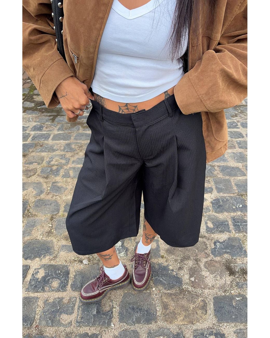 Urban Outfitters Blue Uo Noa Tailored Cropped Trousers