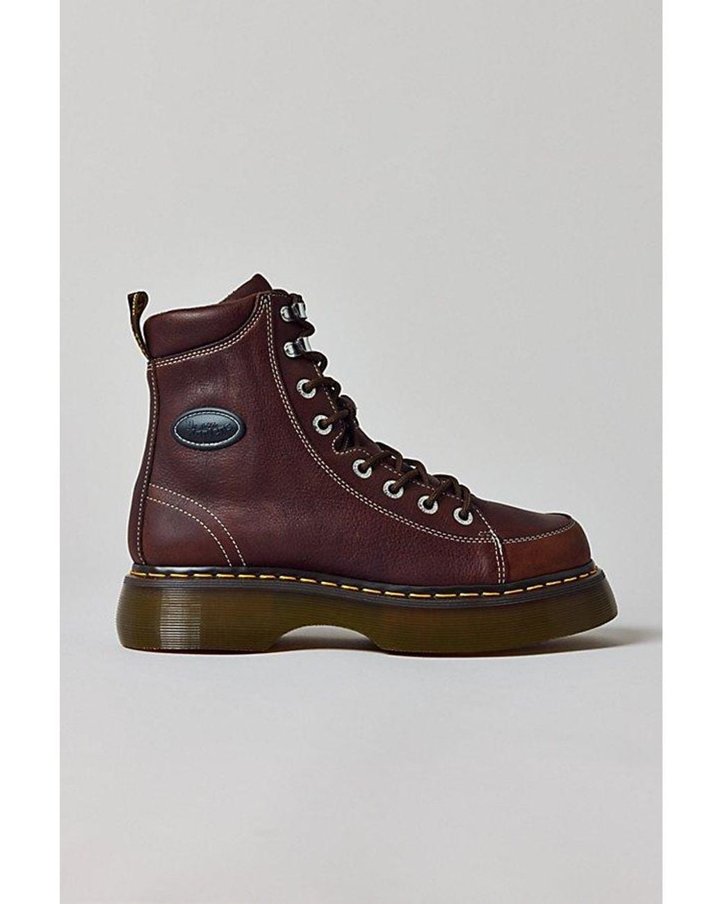 Dr. Martens Red Buzz 8-Eye Platform Boots