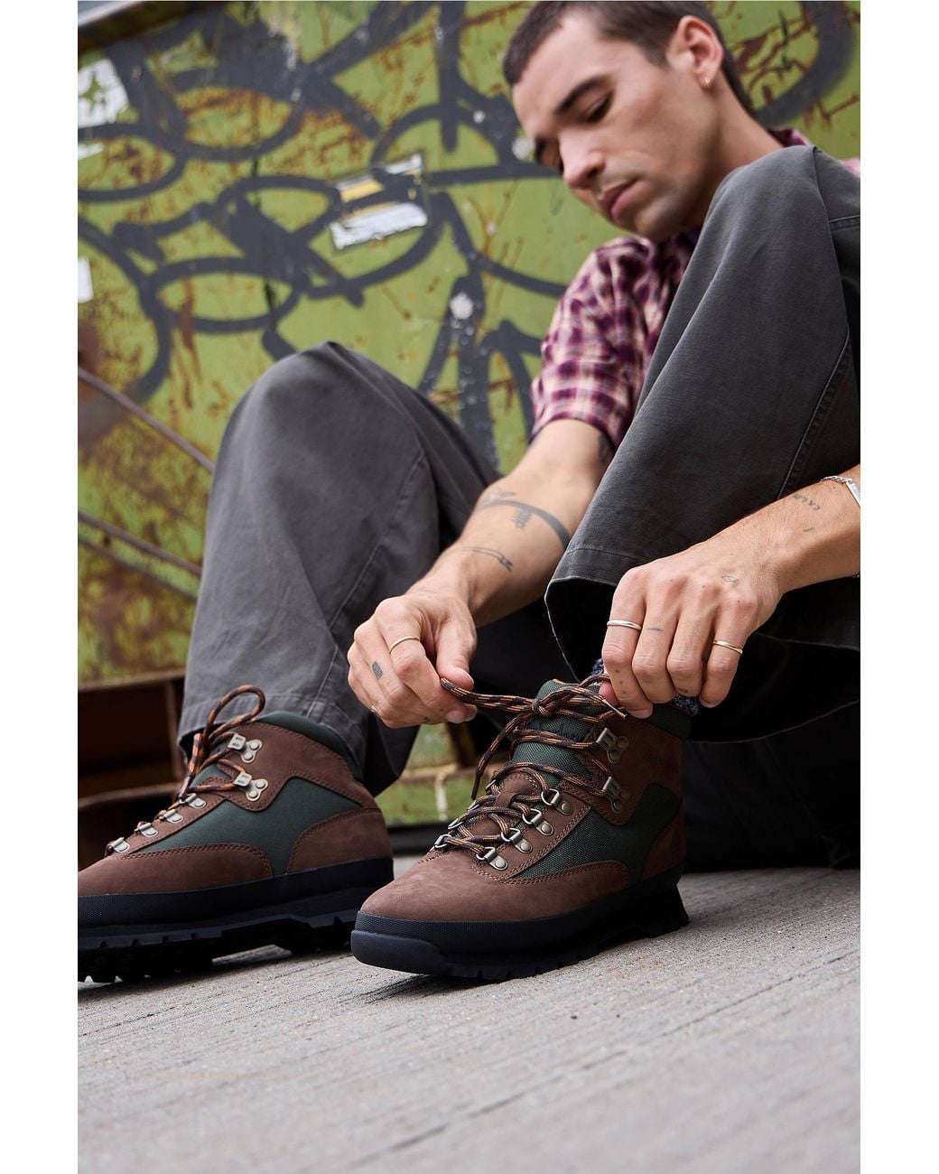 Timberland Gray Euro Hiker Boots for men
