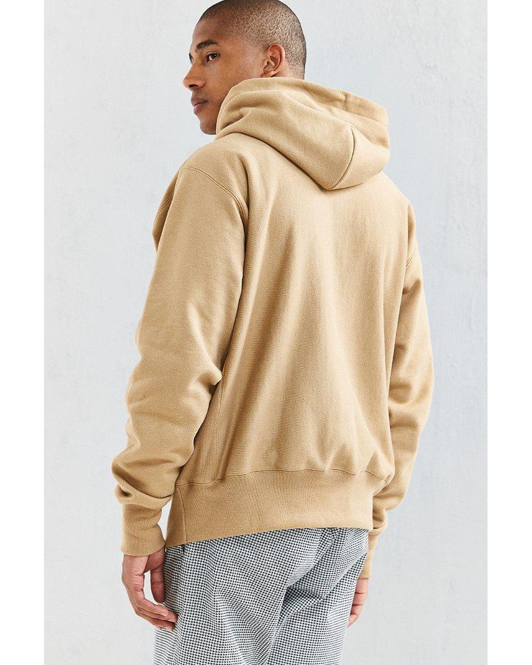 Champion Reverse Weave Cotton Hoodie in Taupe Berry (Natural) for Men | Lyst