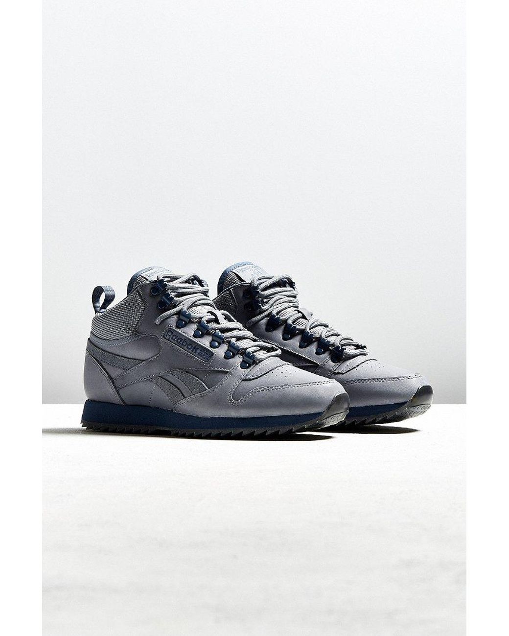 Classic Leather Mid Ripple Sneaker in Gray for Men | Lyst